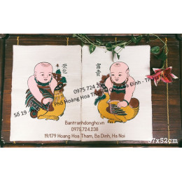 Cặp Tranh Đông Hồ Vinh Hoa - Phú Quý (Loại 37x52 cm)